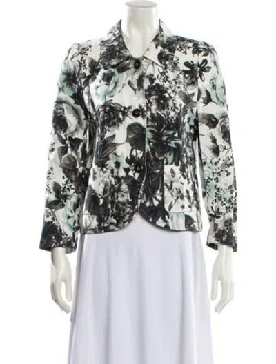 Pre-owned Escada Floral Print Evening Jacket In Multi