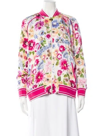 Pre-owned Escada Floral Print Evening Jacket In Pink
