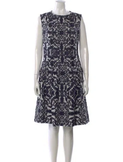 Pre-owned Escada Floral Print Knee-length Dress In Multi