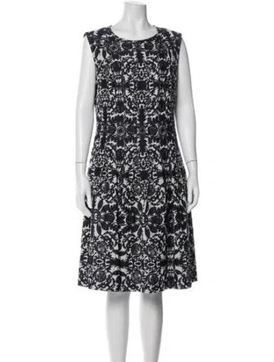 Pre-owned Escada Floral Print Knee-length Dress In Multi