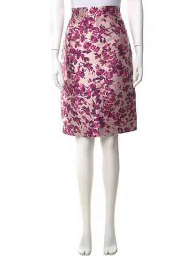 Pre-owned Escada Floral Print Knee-length Skirt In Multi