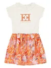 ESCADA FLORAL-PRINT RUFFLE-COLLAR DRESS