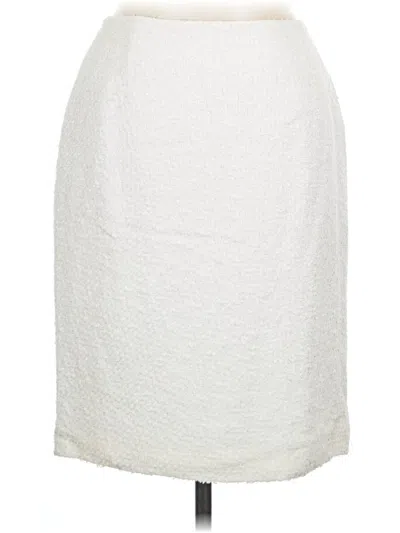 Pre-owned Escada Formal Skirt In White
