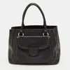 Escada Front Pocket Black Leather Tote In Black