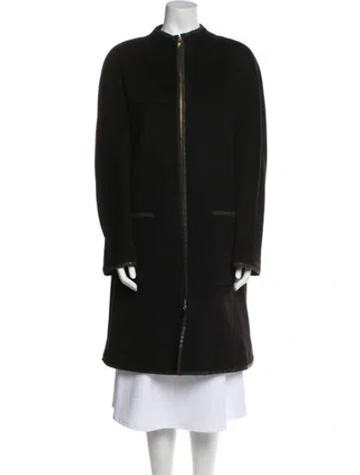 Pre-owned Escada Fur Coat In Black