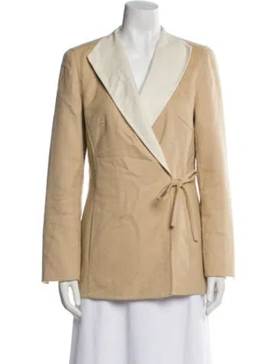 Pre-owned Escada Fur Jacket In Neutral