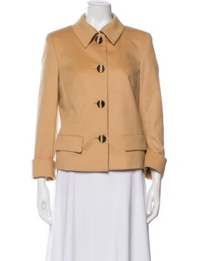 Pre-owned Escada Fur Jacket In Neutrals