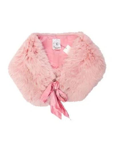 Pre-owned Escada Fur Shawl In Pink