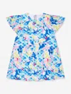 Escada Girls Batiste Printed Dress In Blue