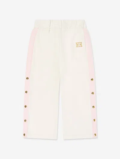 Escada Babies' Girls Embroidered Logo Jersey Trousers In Black