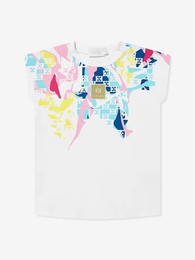 Escada Kids'  Girls Embroidered Logo T-shirt In White