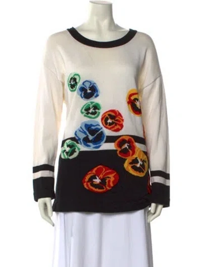 Pre-owned Escada Graphic Print Bateau Neckline Sweater In Multi
