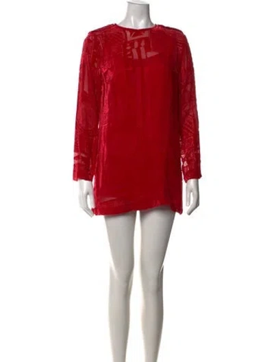 Pre-owned Escada Graphic Print Mini Dress In Pink