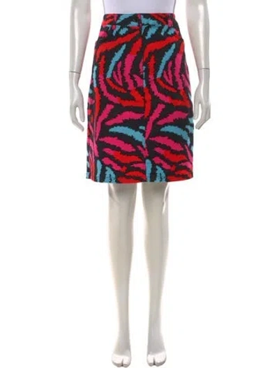 Pre-owned Escada Graphic Print Mini Skirt W/ Tags In Multicolor