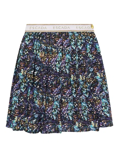 ESCADA GRAPHIC-PRINT PLEATED SKIRT
