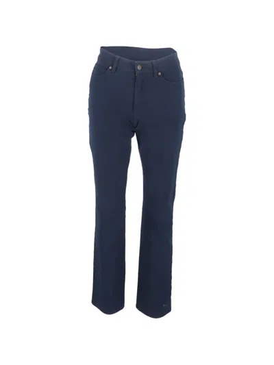Pre-owned Escada High-rise Flared Trousers In Blue