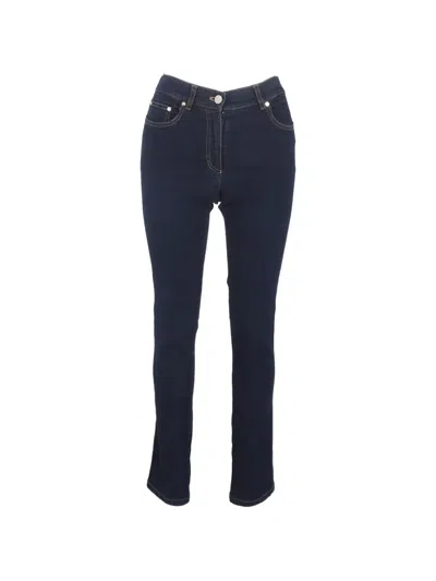 Pre-owned Escada High-rise Slim-fit Jeans In Blue
