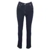 Escada High-rise Slim-fit Jeans In Blue Cotton Denim In Blue