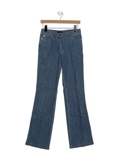 Pre-owned Escada High-rise Flared Jeans In Blue