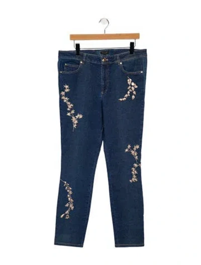 Pre-owned Escada High-rise Skinny Leg Jeans In Blue