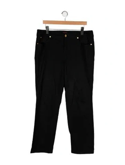 Pre-owned Escada High-rise Straight Leg Jeans In Black