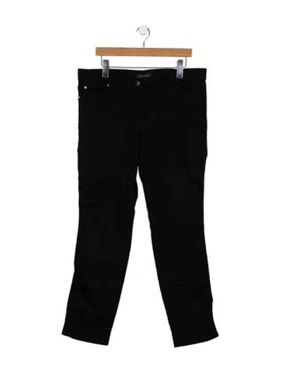 Pre-owned Escada High-rise Straight Leg Jeans In Black