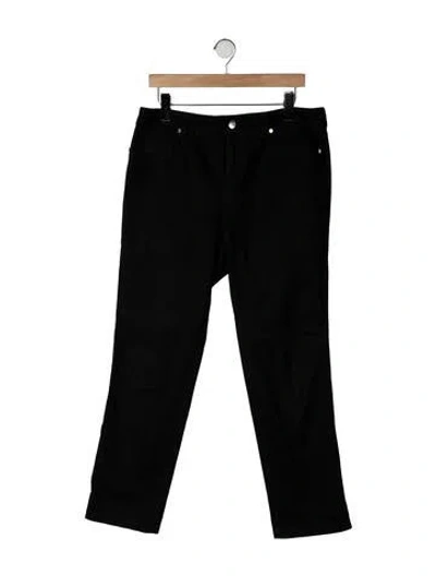 Pre-owned Escada High-rise Straight Leg Jeans In Black