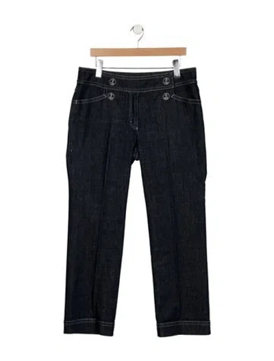 Pre-owned Escada High-rise Straight Leg Jeans In Blue