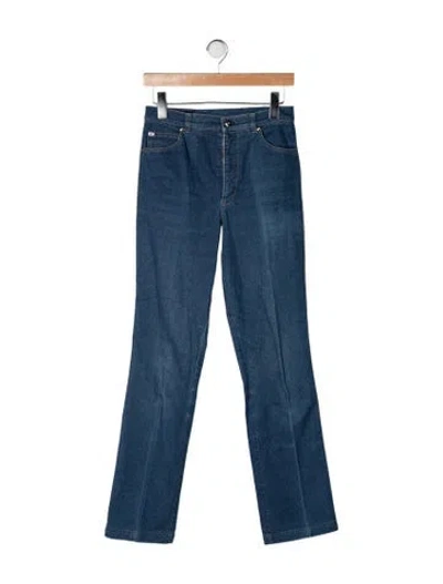 Pre-owned Escada High-rise Straight Leg Jeans In Blue