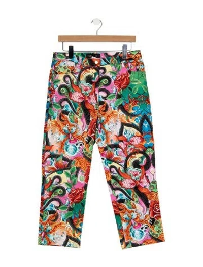Pre-owned Escada High-rise Straight Leg Jeans In Multi