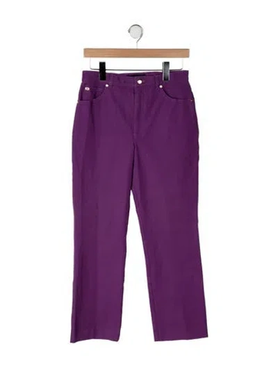 Pre-owned Escada High-rise Straight Leg Jeans In Purple