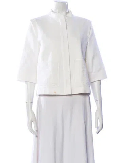Pre-owned Escada Jacket In White