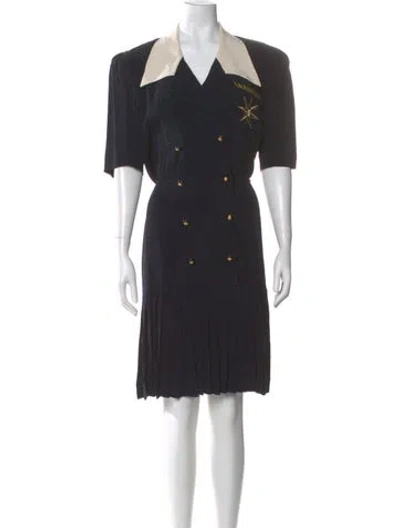 Pre-owned Escada Knee-length Dress In Black