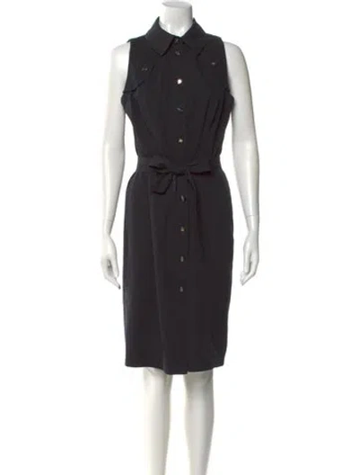 Pre-owned Escada Knee-length Dress In Black