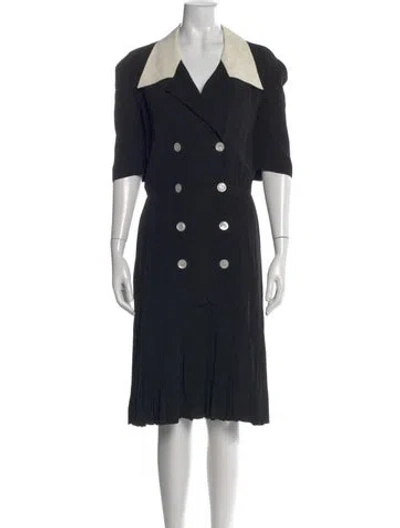 Pre-owned Escada Knee-length Dress In Black