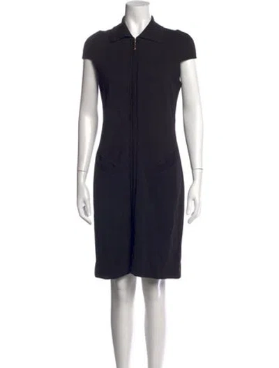 Pre-owned Escada Knee-length Dress In Black