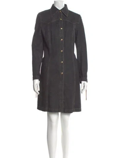 Pre-owned Escada Knee-length Dress In Blue