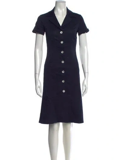 Pre-owned Escada Knee-length Dress In Blue