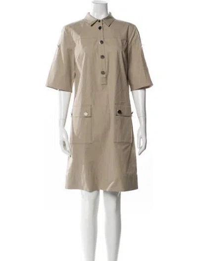 Pre-owned Escada Knee-length Dress In Neutral