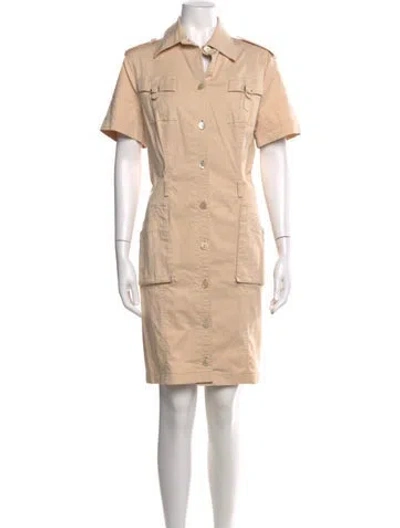 Pre-owned Escada Knee-length Dress In Neutral
