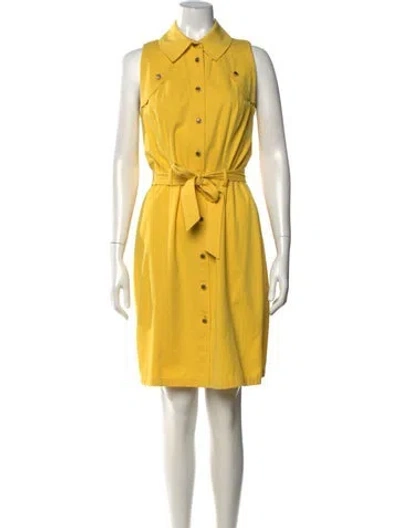 Pre-owned Escada Knee-length Dress In Yellow