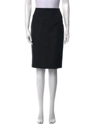 Pre-owned Escada Knee-length Skirt In Black
