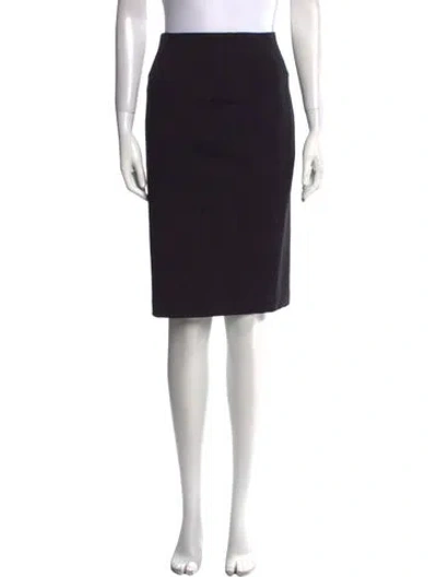Pre-owned Escada Knee-length Skirt In Black