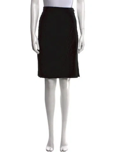 Pre-owned Escada Knee-length Skirt In Black