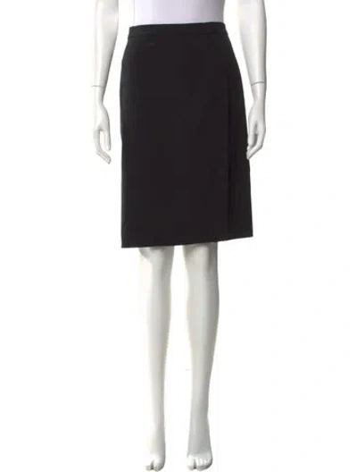 Pre-owned Escada Knee-length Skirt In Black