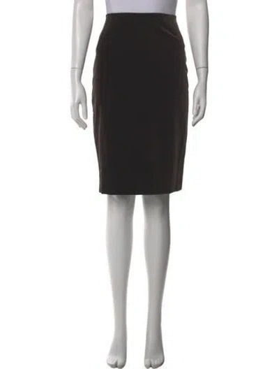 Pre-owned Escada Knee-length Skirt In Black