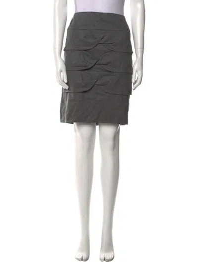 Pre-owned Escada Knee-length Skirt In Gray