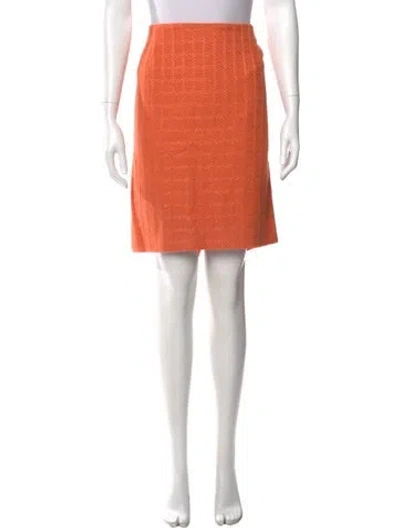 Pre-owned Escada Knee-length Skirt In Orange