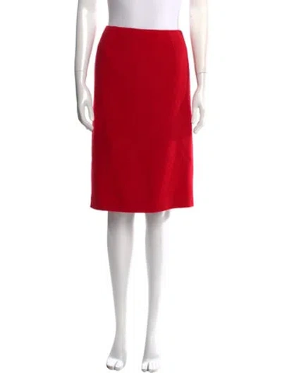 Pre-owned Escada Knee-length Skirt In Red