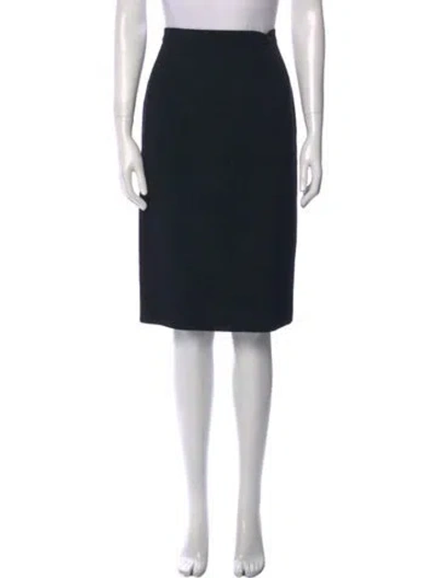 Pre-owned Escada Knee-length Skirt W/ Tags In Black